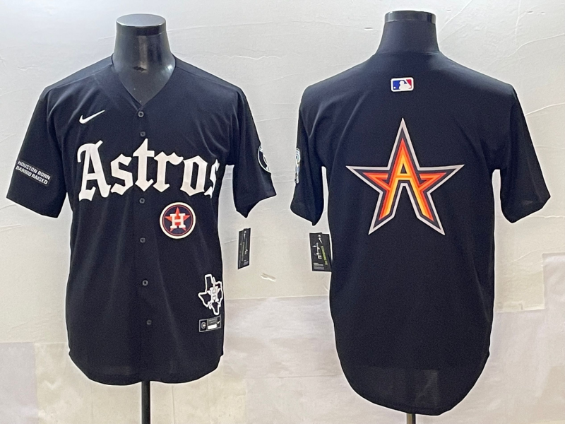 Men Houston Astros blank black MLB Nike 2025 jersey style  11